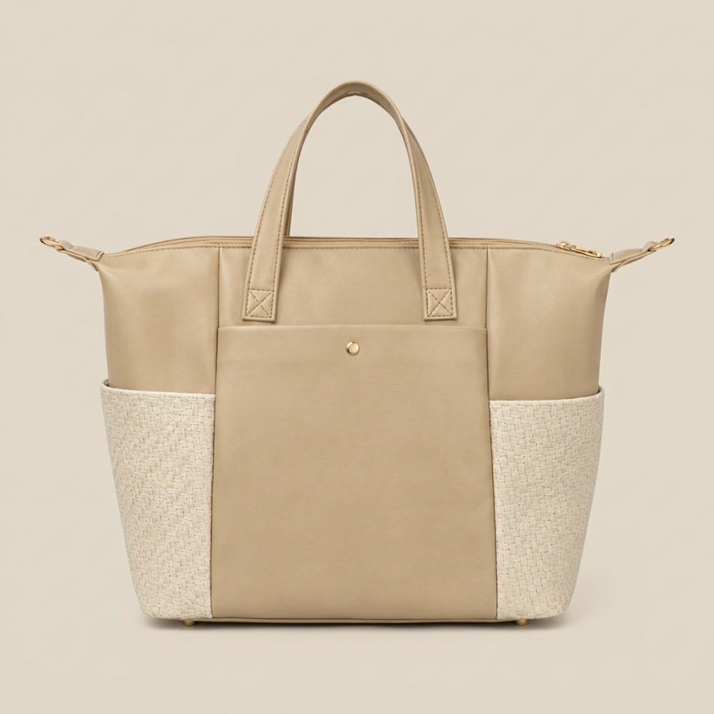 Mamalicious Leather | Linen Beige