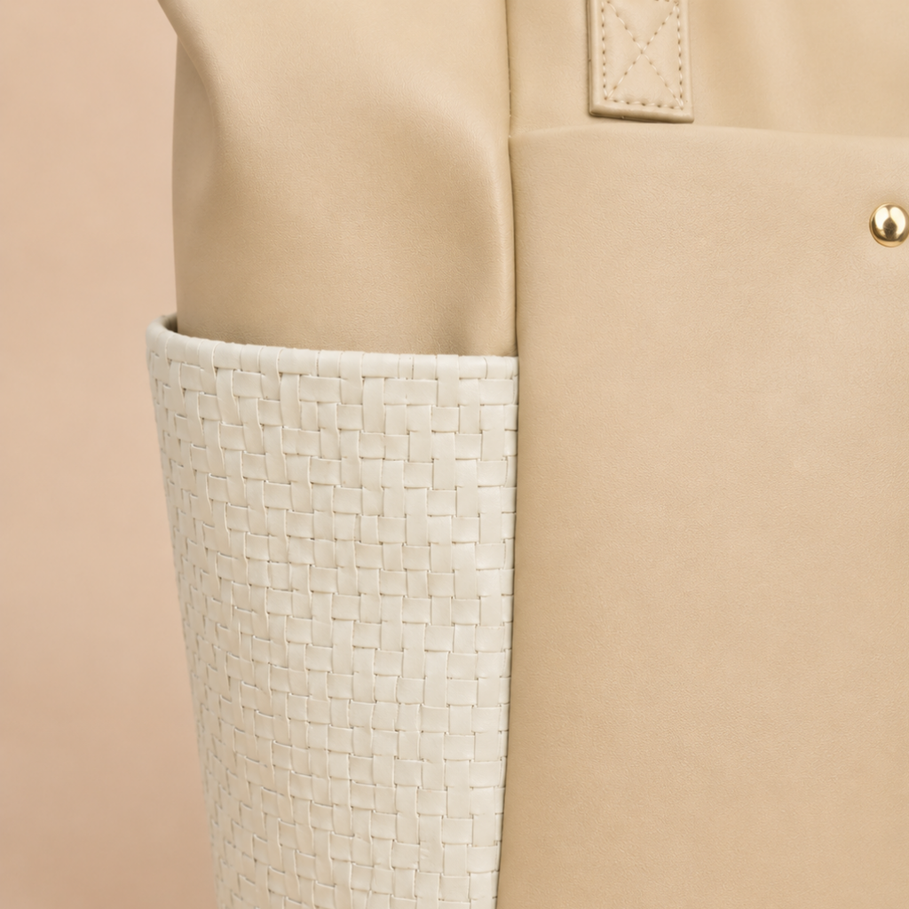 Mamalicious Leather | Linen Beige