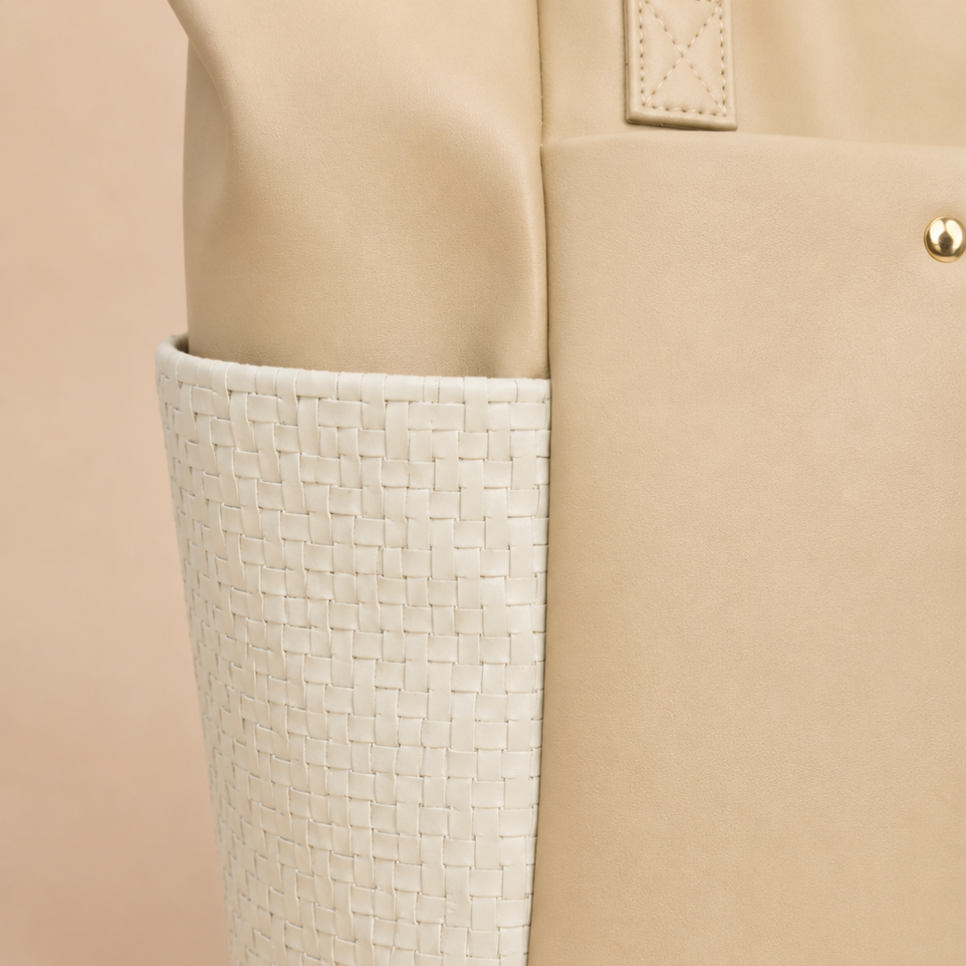 Mamalicious Leather | Linen Beige