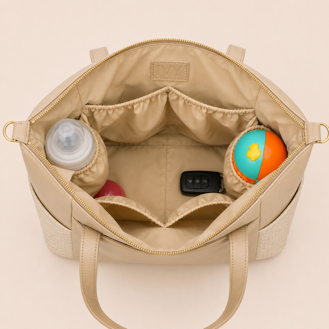 Mamalicious Leather | Linen Beige
