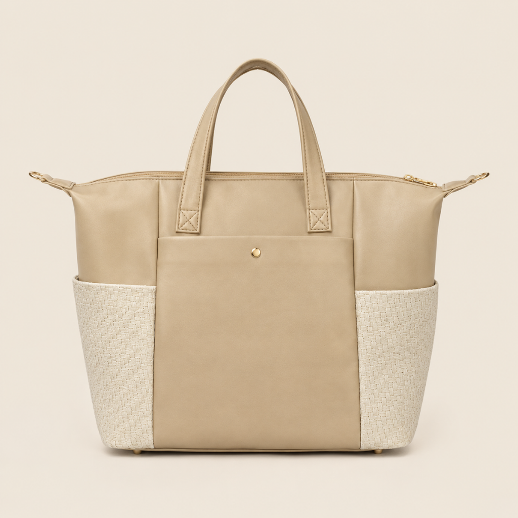 Mamalicious Leather | Linen Beige