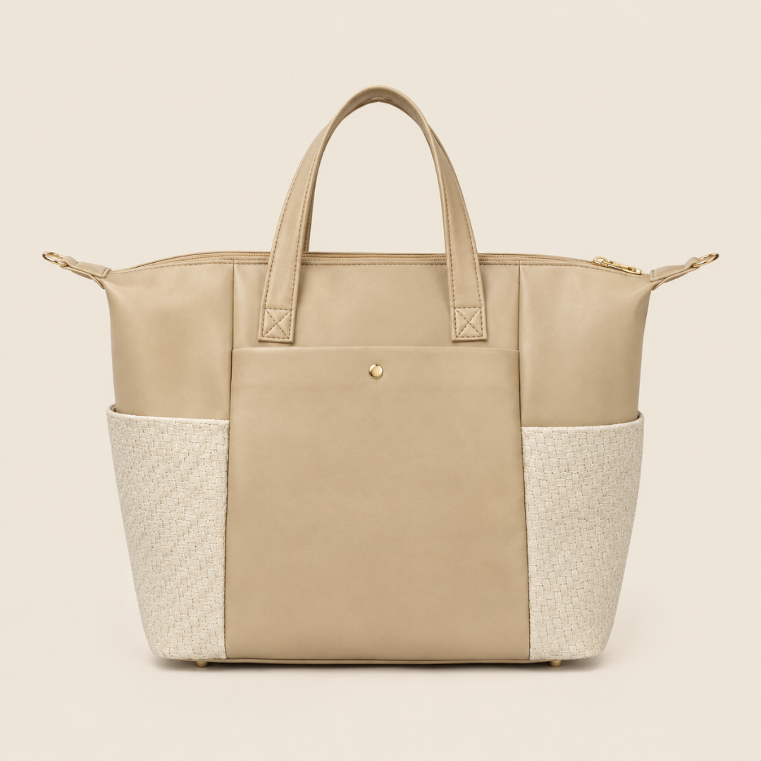 Mamalicious Leather | Linen Beige